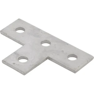 Newlec Channel Support Bracket Flat Tee 4 Hole Hot Dipped Galvanised