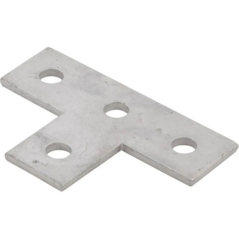 Newlec Channel Support Bracket Flat Tee 4 Hole Hot Dipped Galvanised