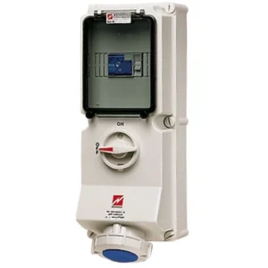 Mennekes Combination Unit Triple Pole Duo Socket IP67 RCD 32A 230V 6H Blue