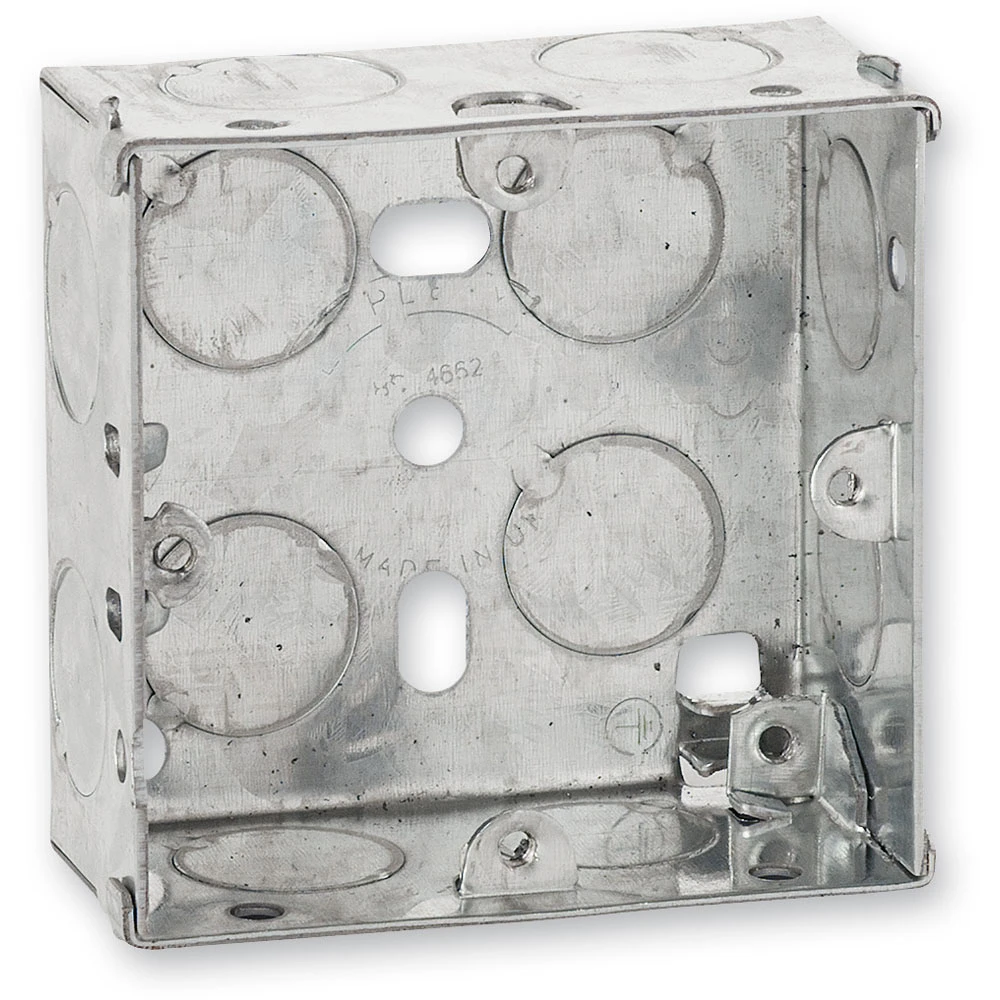 Newlec Mounting Box Flush 1 Gang 35mm Depth Galvanised
