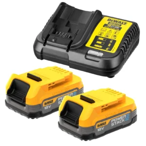 Dewalt 18V XR Starter Kit- Dcb1102 + 2 X Compact Powerstack Batteries