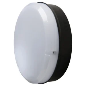 Luceco Bulkhead Round 4000K LED Emergency 12W 290mm Black IP65