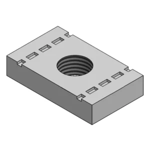 Newlec Channel Nut No Spring M6 Thread Bright Zinc Plated