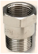 Niglon Adaptor Male-Female M16-M20 Brass Nickel Plated