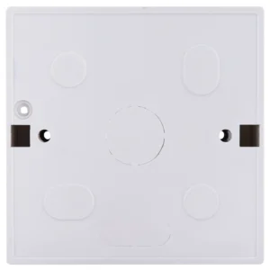 Luceco Pattress Box 1 Gang Round Corners 32mm White