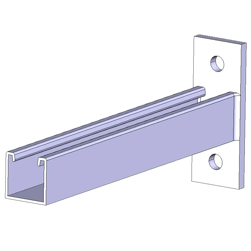 Newlec Channel Support Cantilever Arm 41 x 41mm 300mm Projection Hot Dipped Galvanised - Image 3