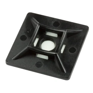 KrimpTerm 19mm x 19mm Black Cable Tie Adhesive Base