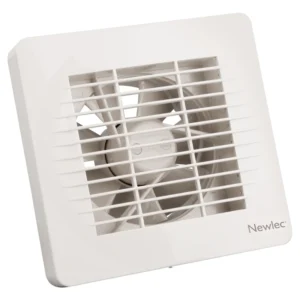 Newlec Wall/Window Axial Fan Standard 150mm White with Timer+Auto Shutter