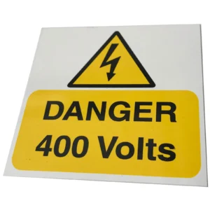 Industrial Signs Danger 400 Volts Rigid S/A PVC 75 x 75mm