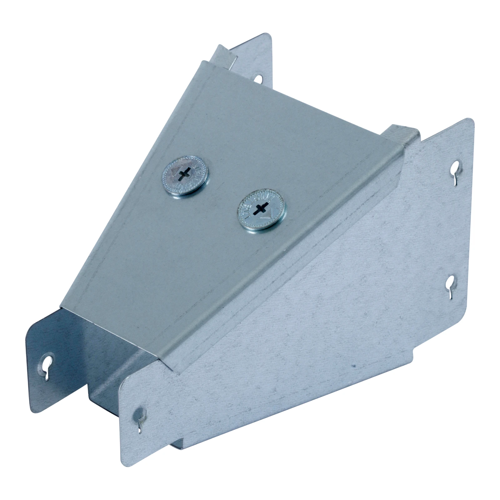 Newlec Cable Trunking Reducer 100 x 100mm to 50 x 50mm Pre-Galvanised Steel C/W Lid