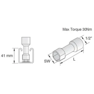 Unistrut Channel Socket M10 for Cable Channel