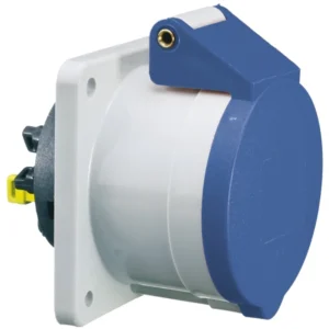 CEENorm Socket Panel Straight 2P+E IP44 32A 240V Blue Quick Connect