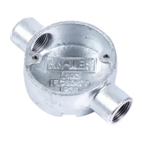 Niglon 2 Way 20mm Galvanised Malleable Conduit Box