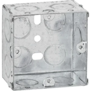 Newlec Mounting Box Flush 1 Gang 48mm Depth Galvanised