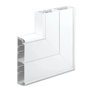 MK Electric Bend Flat Angle 2 Compartment 210 x 60mm PVC-U White