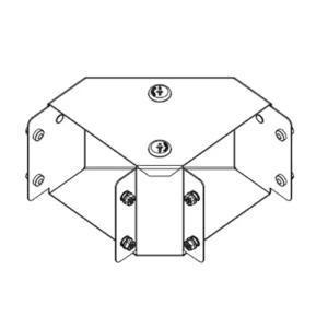 Legrand Salamandre IP30 1 Compartment Pre-Galvanised Steel Distribution Trunking Top Lid 90° Gusset Bend 150mm x 100mm