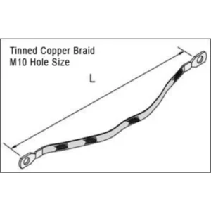 Unistrut Earth Strap 300mm Copper