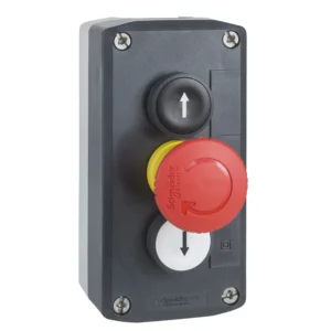 Schneider Electric Dark Grey Station White Flush/Red Mushroom30 /Black Flush Pushbuttons 22