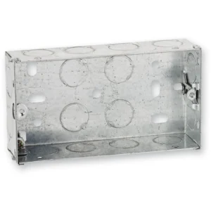 Newlec Mounting Box Flush 2 Gang 35mm Depth Galvanised