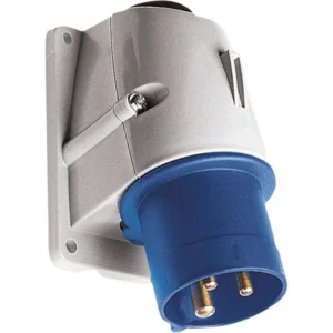 MK Electric Appliance Inlet Double Pole+Earth Surface IP44 16A 230V Blue