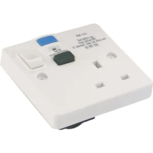 Europa Socket Single Switched RCD 13A Plastic