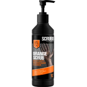 OrcaGel SCRUBB Orange Scrub Heavy Duty Beaded Hand Cleaner 1L Bottle with Pump Top