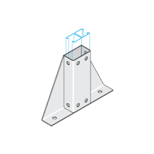 Unistrut Base Fitting Hot Dipped Galvanised For Backtoback Channel