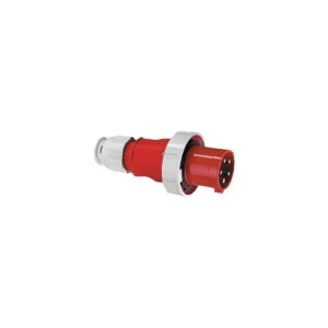CEENorm Plug 3 Pole & Earth 63A 415V IP67 Red + Multigrip Gland