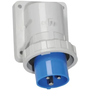 CEENorm Appliance Inlet Panel 2P+E IP67 16A 240V Blue