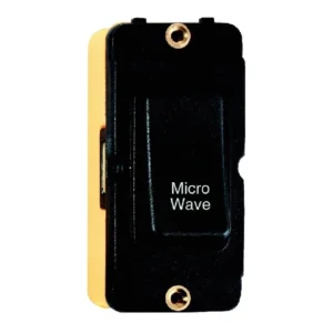 Hamilton Insert Rocker Grid 1 Gang DP 20A Black/Black