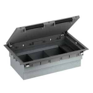 Schneider Electric Floor Box 3Compartment 100 x 222 x 348mm Grey