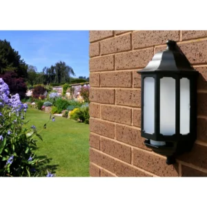 ASD Lantern Half LED PIR Hilo 8.5W 388 x 182 x 115mm Black Opal Diffuser