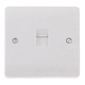 Click Scolmore Socket Outlet CAT5e 1 Gang White
