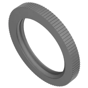 Newlec Lockring Milled Edge 25mm Bright Zinc Plated