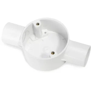 Newlec 25mm PVC Conduit Through Box 1 Way White
