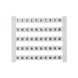 Weidmuller Marker Terminal Dek 5 Fw 1-50 5 x 5mm Polyamide 66 Black On White [Pack=50]