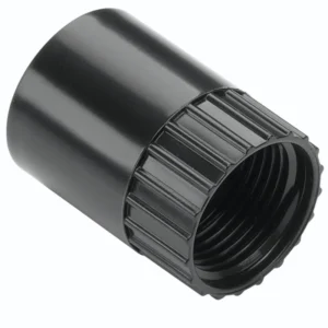 MK Electric Adaptor Fem Thread 20mm Black PVC-U Pln Push-In With Male Bush