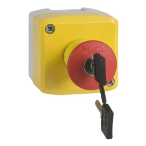 Schneider Electric Yellow Station 1 Red Mushroom Head Pushbutton40 Key Release 1No+1NC