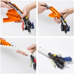 D-Line Cable Tidy Zipper 25mm 2.5m White