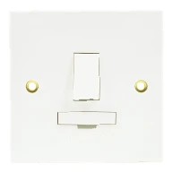Newlec White Square Edge 13A Switched Fused Spur Connection Unit