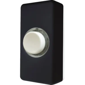 Eterna Push Bell Illuminated IP20 28 x 18 x 55mm Black White Polycarbonate