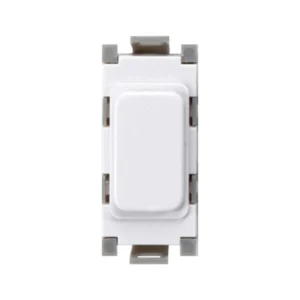 Deta Module 1 Gang Blank Grid White