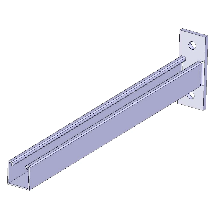 Newlec Channel Support Cantilever Arm 41 x 41mm 450mm Projection Hot Dipped Galvanised - Image 3