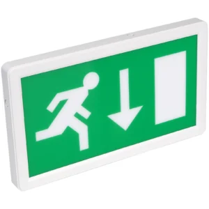 Newlec LED Wall Exit Box M/NM E3 2W with Euro Legend