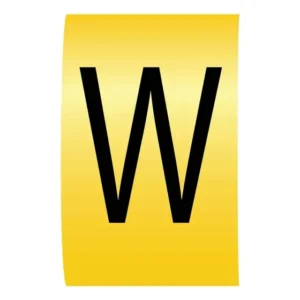 Newlec Cable Marker Refill Pack K Type 'W' up to 6.0mm Black on Yellow