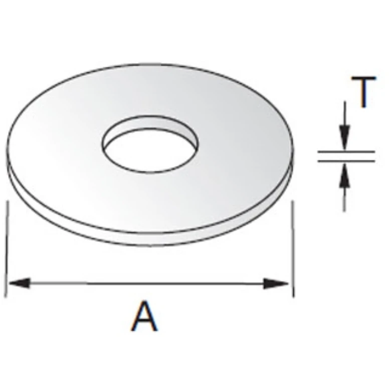 Unistrut Washer Penny M10 x 25mm Electro-Zinc Plated - Image 2