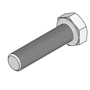 Newlec M10 x 25mm Set Screw HT8.8 Hexagon Head Bright Zinc Plated [Pack=100]