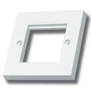 Newlec Modular Data Plate 1 Gang 2 Module Square Edge White