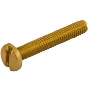 Unicrimp M4 x 25mm Brass Slotted Panhead Machine Screws