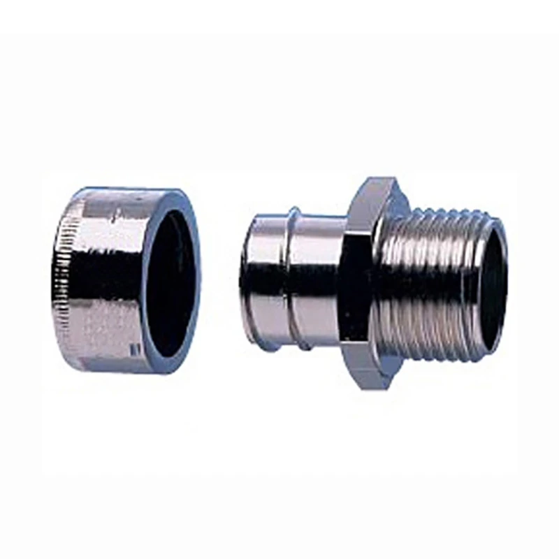 Adaptaflex Connector Type A Male IP54 M32 Brass Nickel Plated IP54 SP32M32A